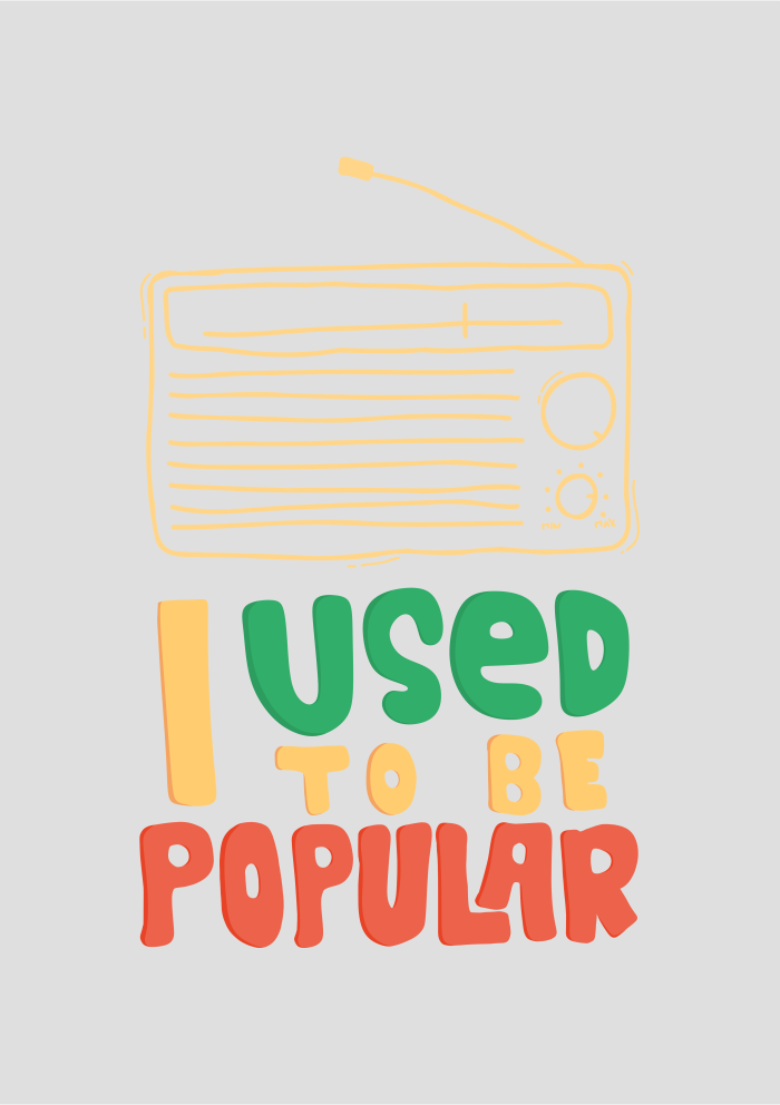 I used to be popular graphic printed round neck tshirt