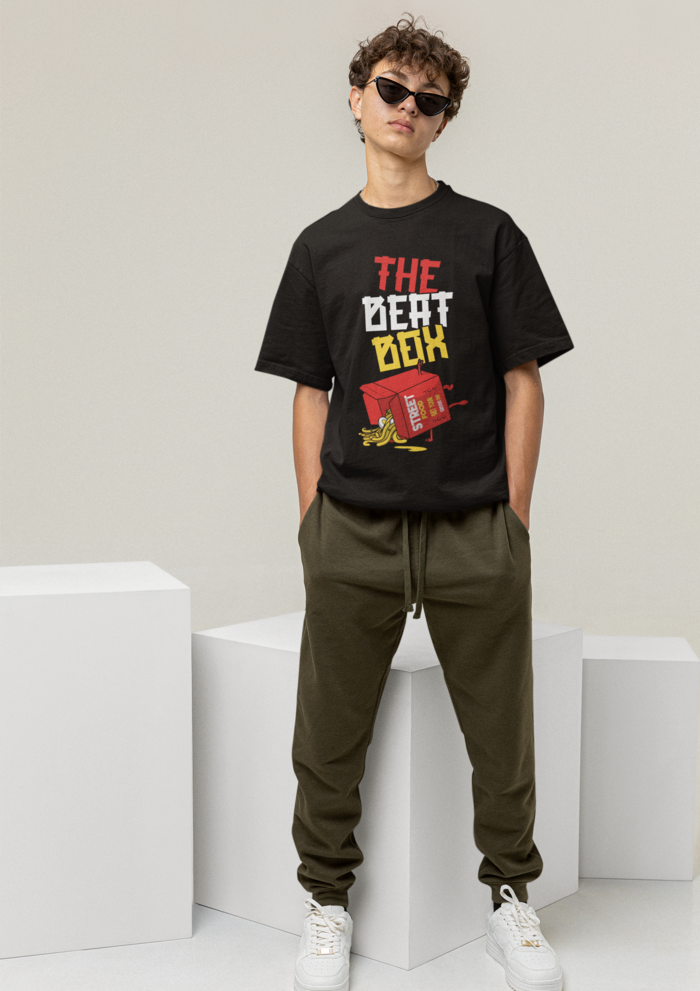 The beat box graphic printed Oversized tshirt