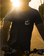 Men's black panda mafia graphic printed tshirt