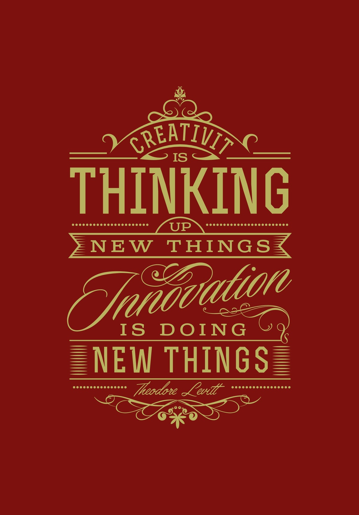 Men's maroon typography printed tshirt innovation is doing new things