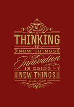 Men's maroon typography printed tshirt innovation is doing new things