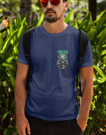 Men's navy blue punk you monkey graphic printed tshirt