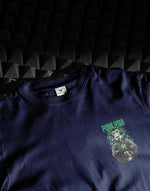 Men's navy blue punk you monkey graphic printed tshirt