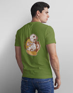 Men's sage green take it slow graphic printed tshirt
