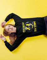 Unisex black believe yourself graphic printed sweatshirt