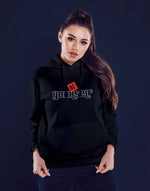 Unisex black be yourself graphic printed hoodie