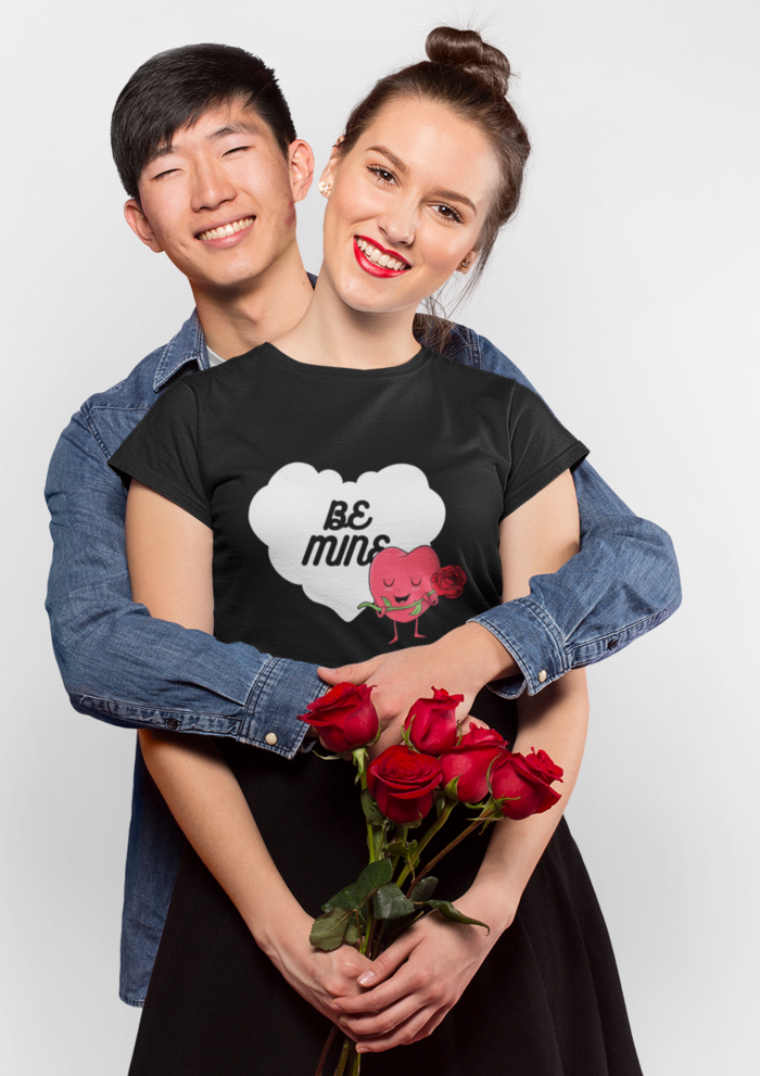 Valentine's day Be mine graphic printed Round neck tshirt