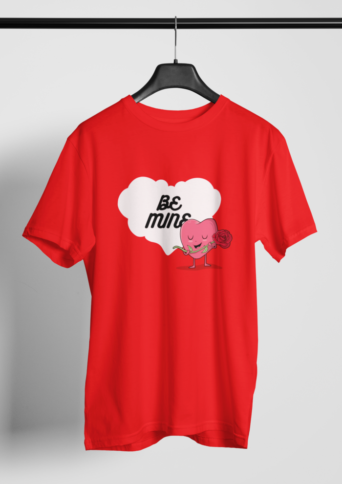 Valentine's day Be mine graphic printed Round neck tshirt