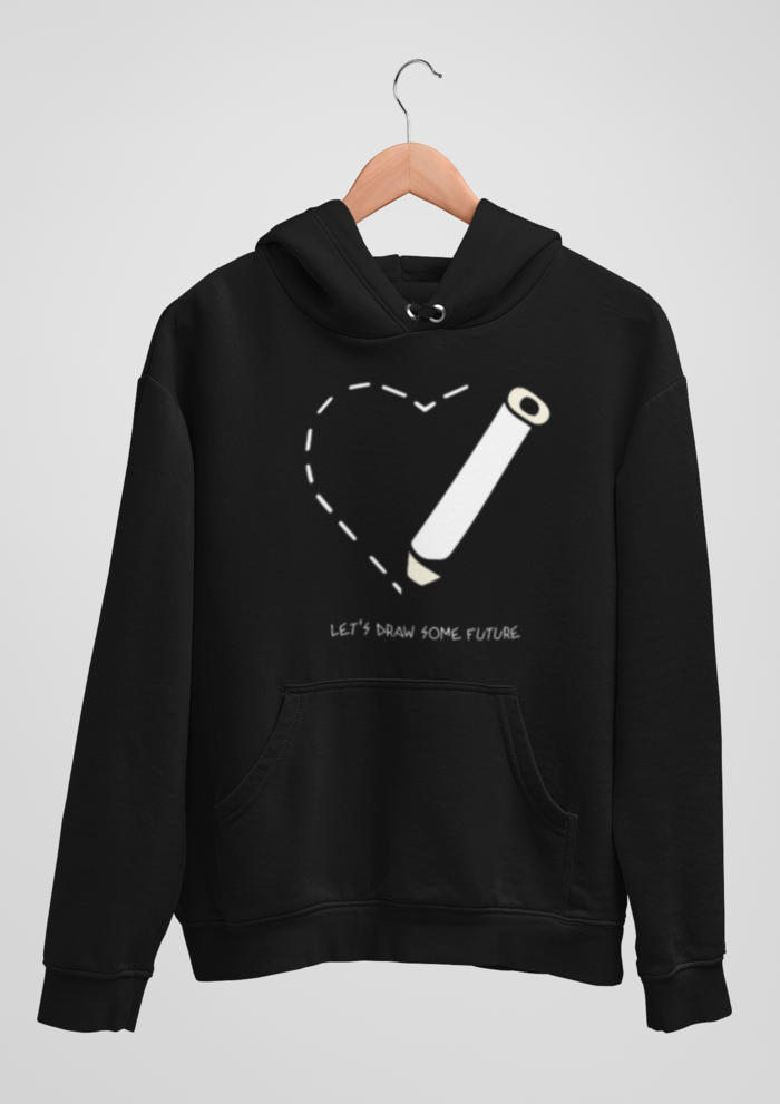 Valentines day Lets draw some future graphic printed Hoodie