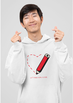 Valentines day Lets draw some future graphic printed Hoodie