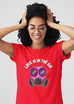 Valentines day Love is in the air graphic printed Round Neck tshirt