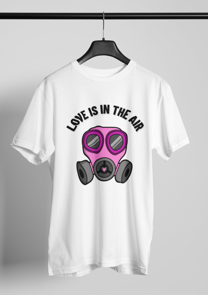 Valentines day Love is in the air graphic printed Round Neck tshirt