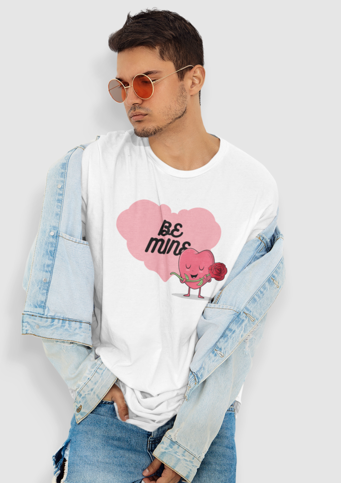 Valentine's day Be mine graphic printed Round neck tshirt