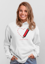 Valentines day Lets draw some future graphic printed Hoodie