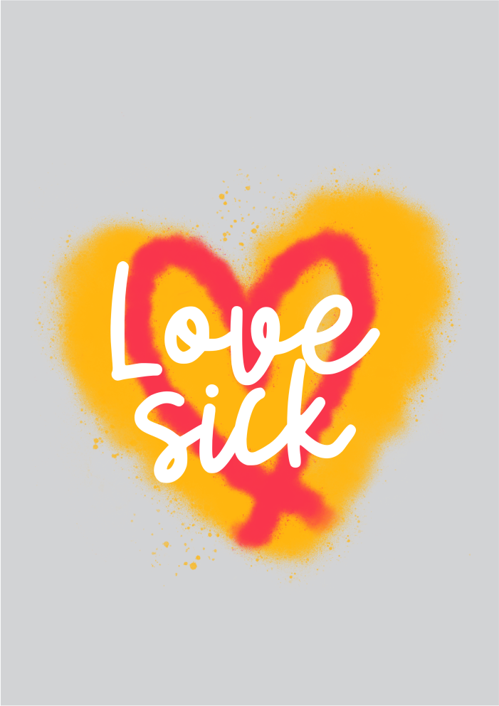 Valentines day Love sick graphic printed Sweatshirt