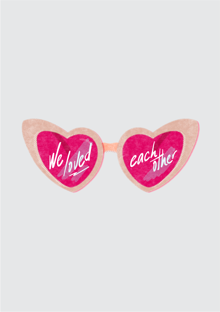 Valentines day We loved each other graphic printed Oversized tshirt