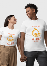 Valentine's day You're my other half graphic printed Round neck tshirt