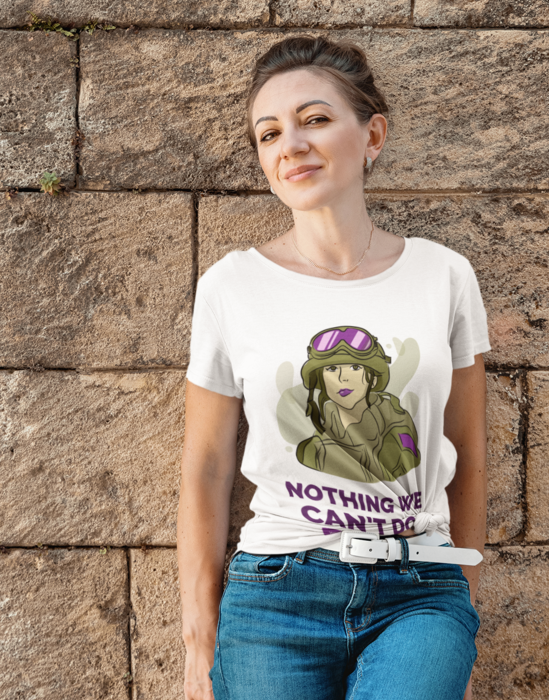 Women's White Nothing We cant do graphic printed tshirt