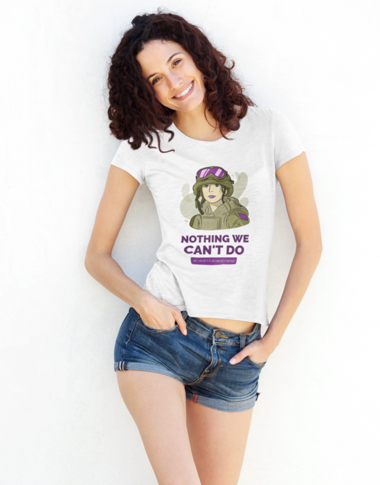 Women's White Nothing We cant do graphic printed tshirt
