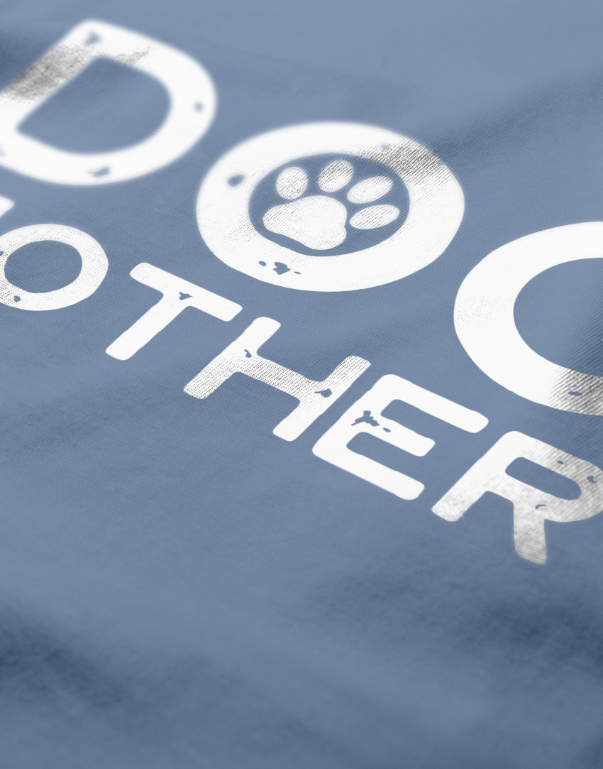 Women's sky blue dog mother graphic printed tshirt