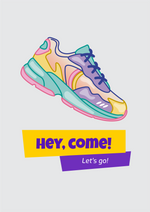 Hey come lets go graphic printed round neck tshirt