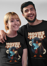 Movie freak graphic printed round neck tshirt