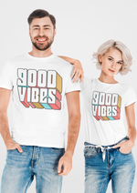 Good vibes graphic printed round neck tshirt