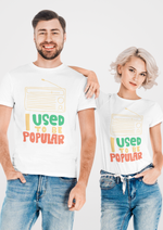 I used to be popular graphic printed round neck tshirt