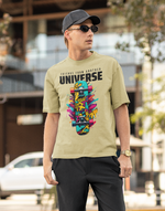 UnisexBeige friends from anohter universe graphic printed Oversized tshirt