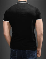 Men's Black polo Neck T-shirt