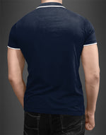 Men's Black polo Neck T-shirt