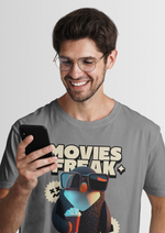 Movie freak graphic printed round neck tshirt