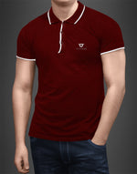Men's Black polo Neck T-shirt