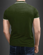 Men's Black polo Neck T-shirt