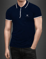 Men's Black polo Neck T-shirt