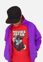 Movie freak graphic printed round neck tshirt