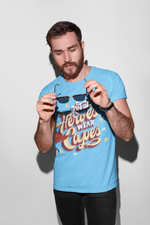 Not all heroes wear caoes graphic printed round neck tshirt