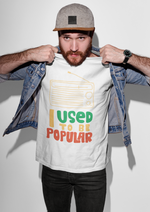 I used to be popular graphic printed round neck tshirt