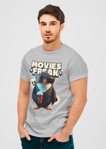 Movie freak graphic printed round neck tshirt