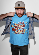 Not all heroes wear caoes graphic printed round neck tshirt