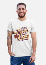 Not all heroes wear caoes graphic printed round neck tshirt