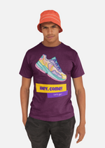 Hey come lets go graphic printed round neck tshirt