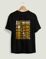 Men's black awesome graphic printed tshirt