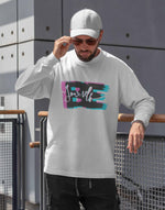 Men's black be yourself graphic printed sweatshirt