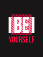 Men's black be yourself graphic printed tshirt