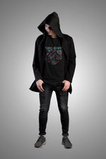 Men's black funk army graphic printed tshirt