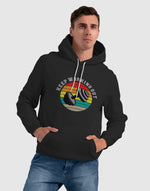 Men's black keep working out graphic printed hoodie