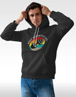 Men's black keep working out graphic printed hoodie