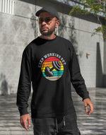 Men's black keep working out graphic printed sweatshirt