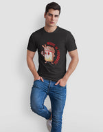 Men's black noods in progress graphic printed tshirt